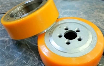 5 x 1-14 Yellow Polyurethane Wheel